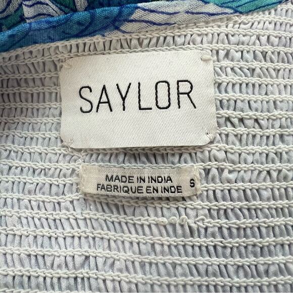 SAYLOR Jeannie Blue Floral Midi Dress Size Small - Picture 12 of 16